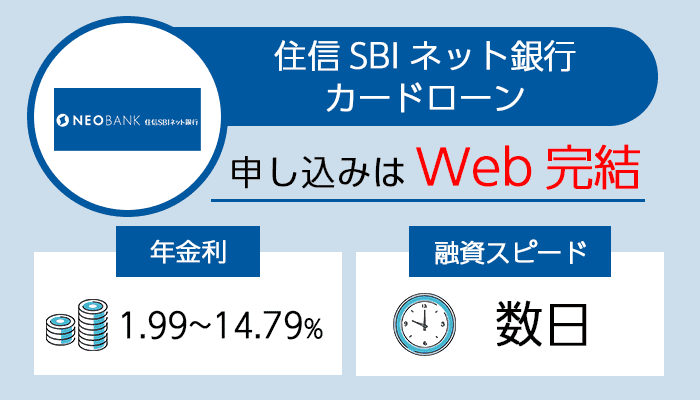 住信SBIネット銀行カードローンを紹介する画像