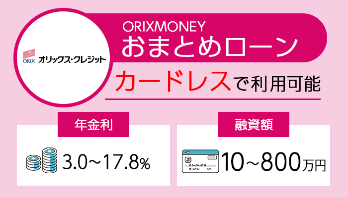 ORIXMONEYのおまとめローンを紹介する画像